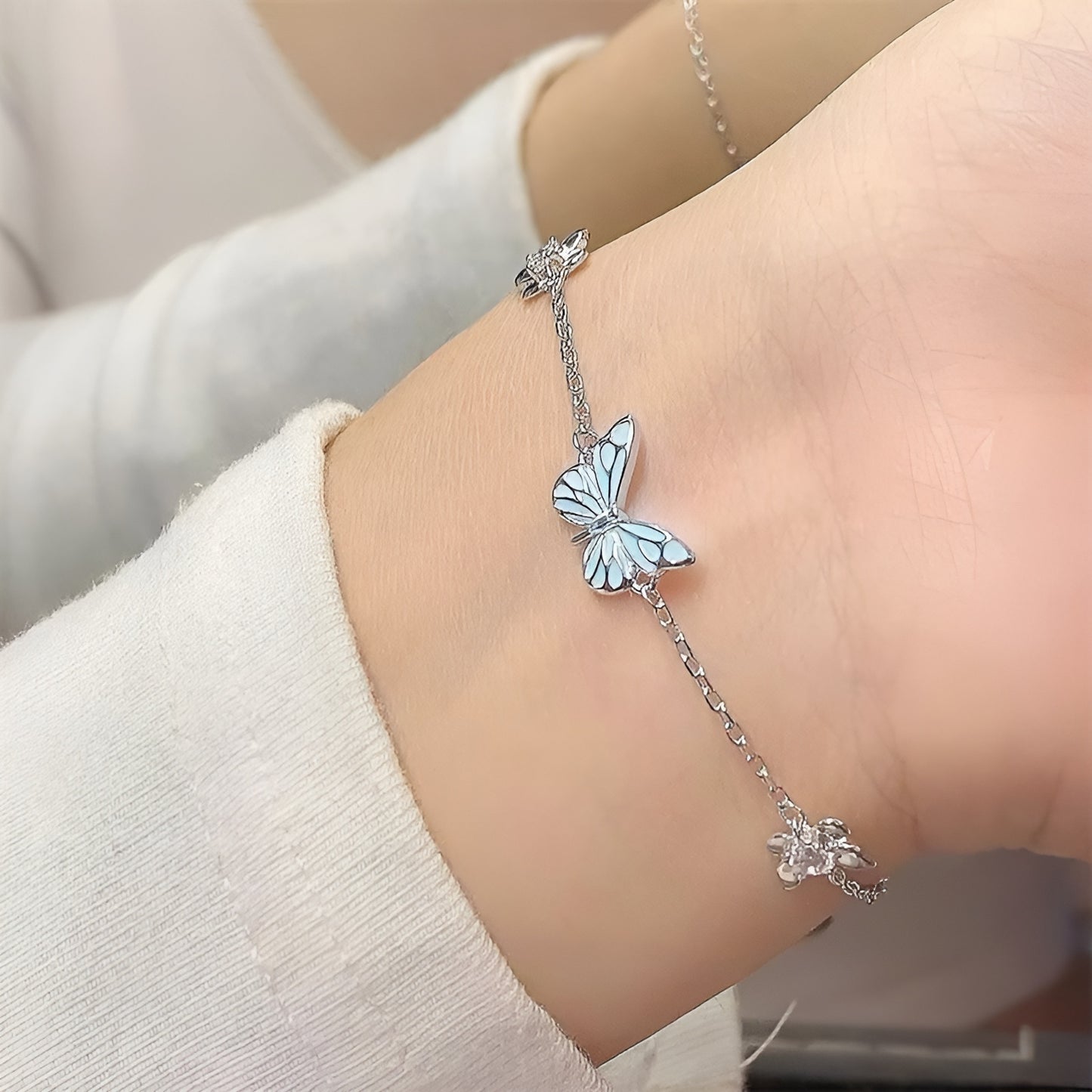 Luminous Butterfly Full Set (Necklace, Bracelet, RIng & Earrings)