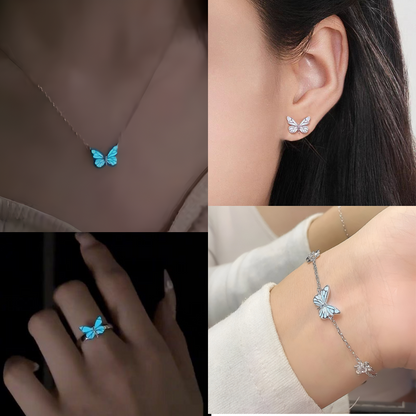 Luminous Butterfly Full Set (Necklace, Bracelet, RIng & Earrings)